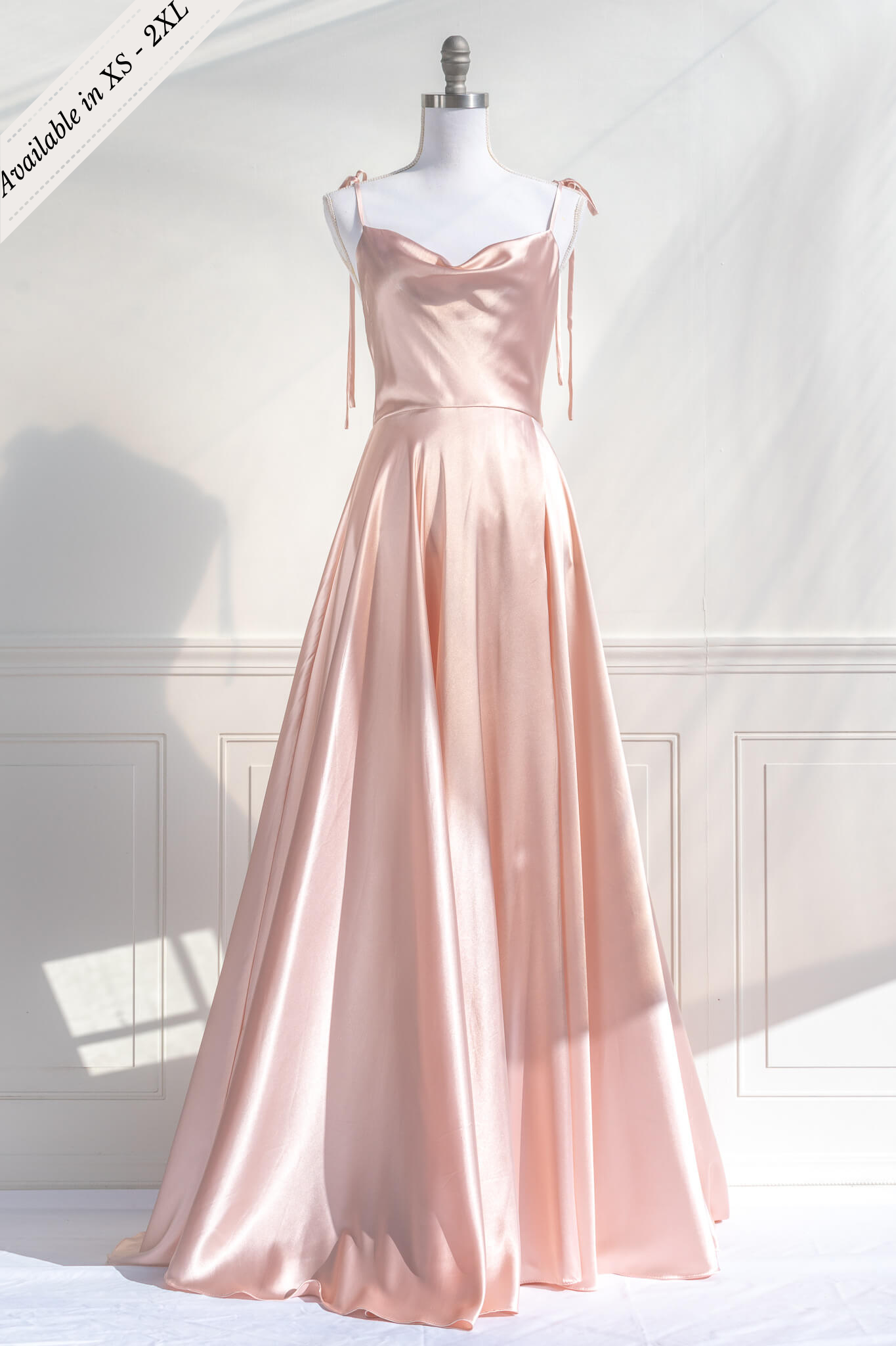 Aesthetic Silk Dress The Aphrodite Pink Prom Dress XL Aesthetic Silk Dress The Aphrodite Pink Prom Dress XL