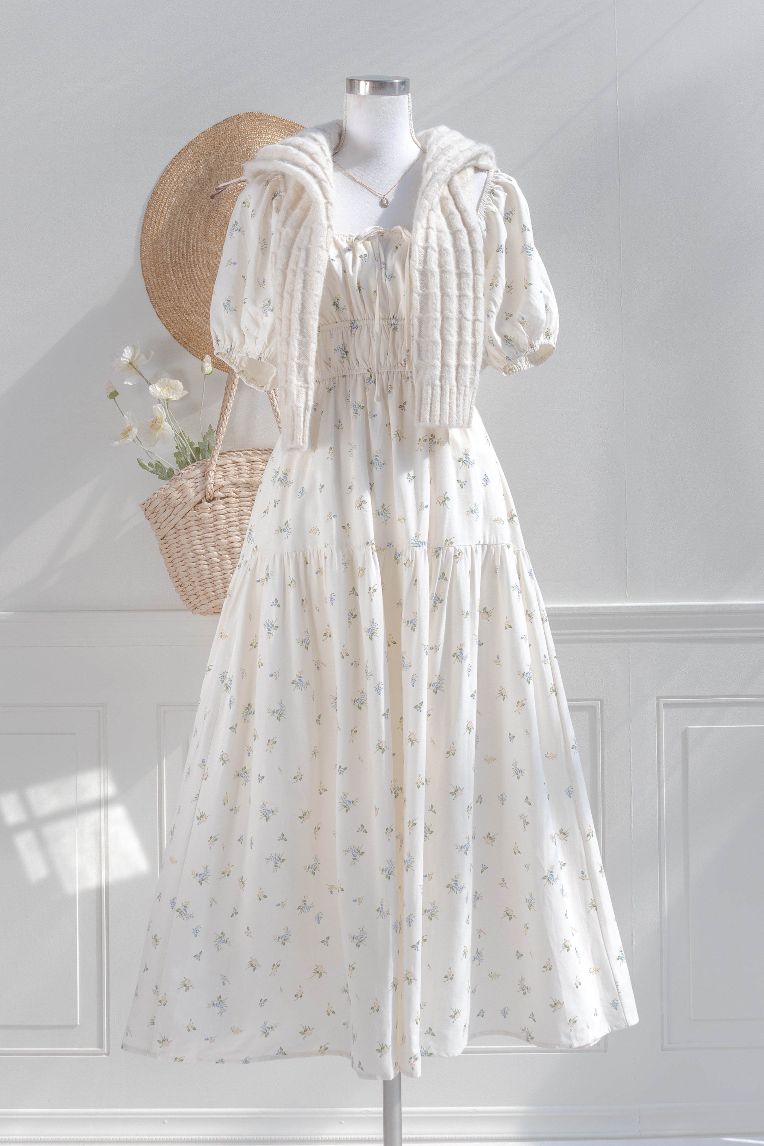 Elisette Cottagecore Dress / Midi Large