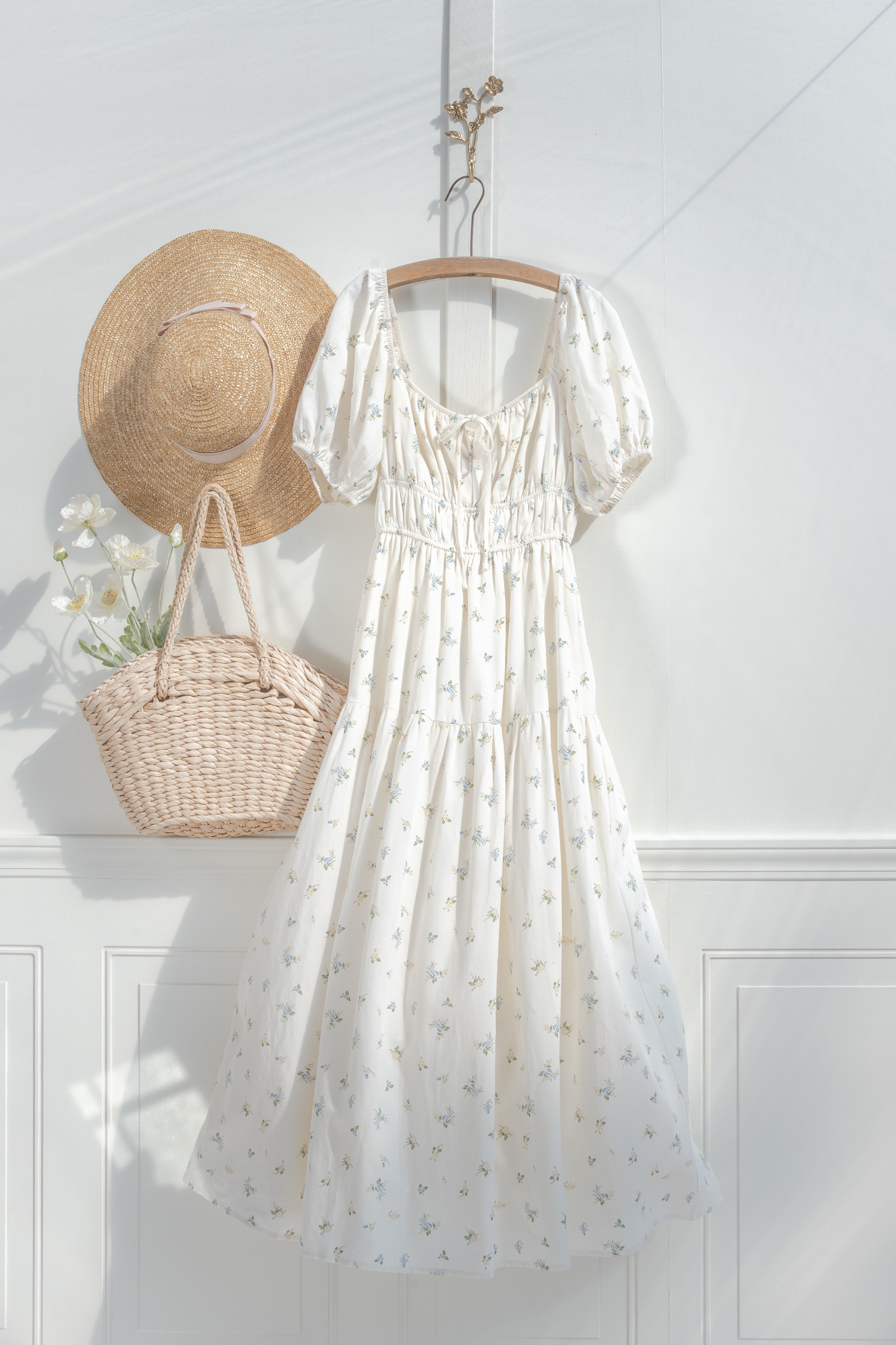 Elisette Cottagecore Dress / Midi Large