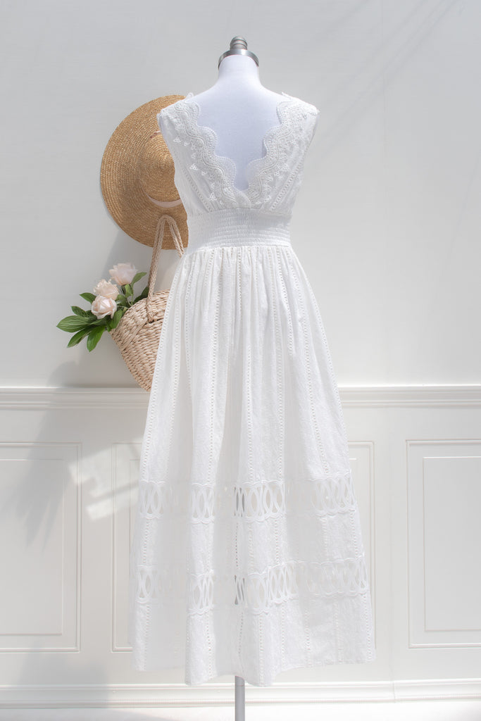 crocheted midi dress The Striped Halter Crochet Midi Dress