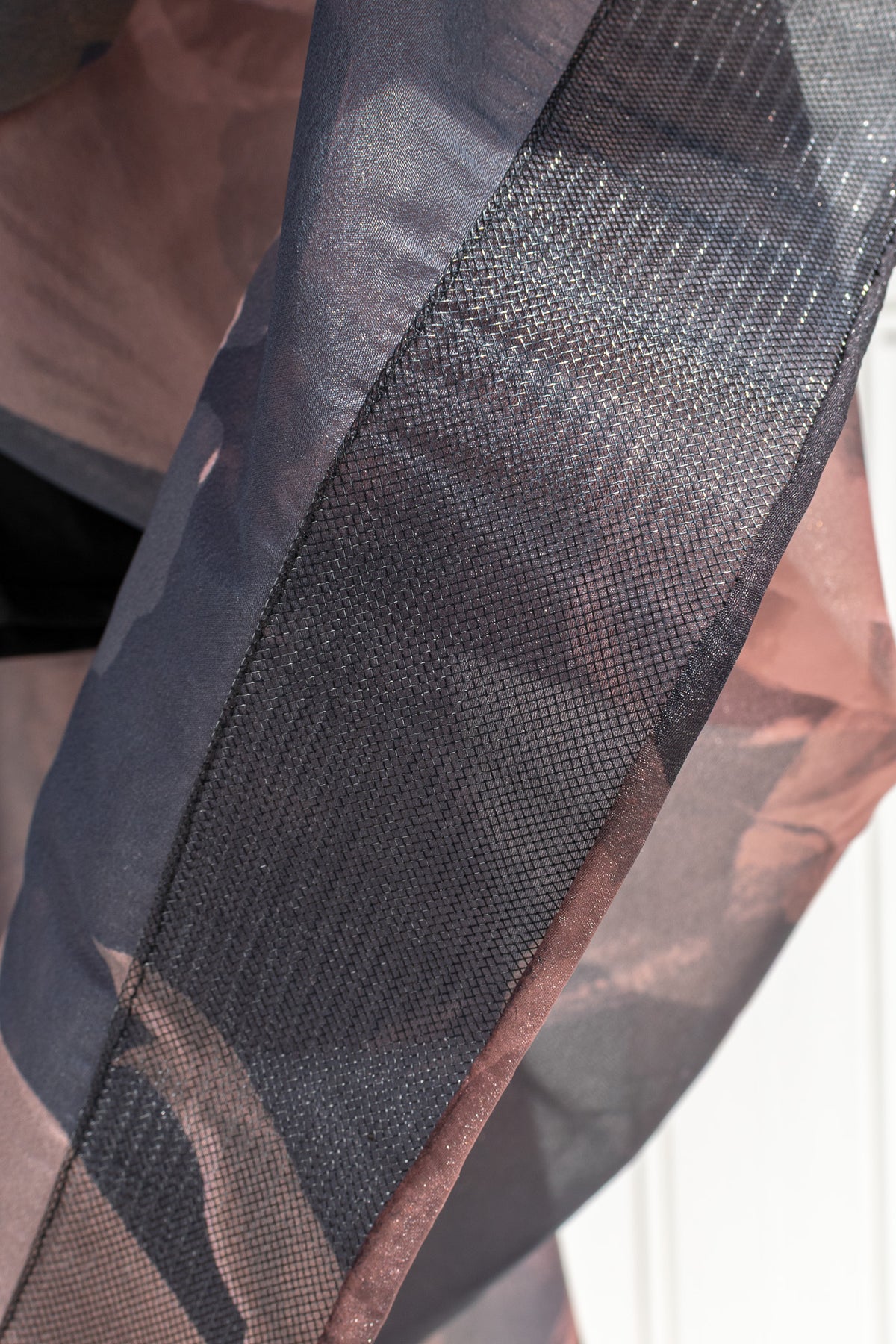 Horsehair-trimmed hem adding shape to the Delaney organza skirt