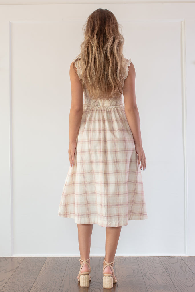 Maeve Smocked Cotton Midi Dress