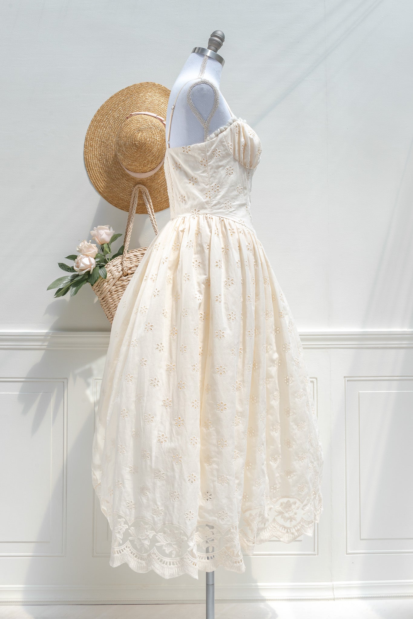 cream lace tea dress Lace Tea Dress