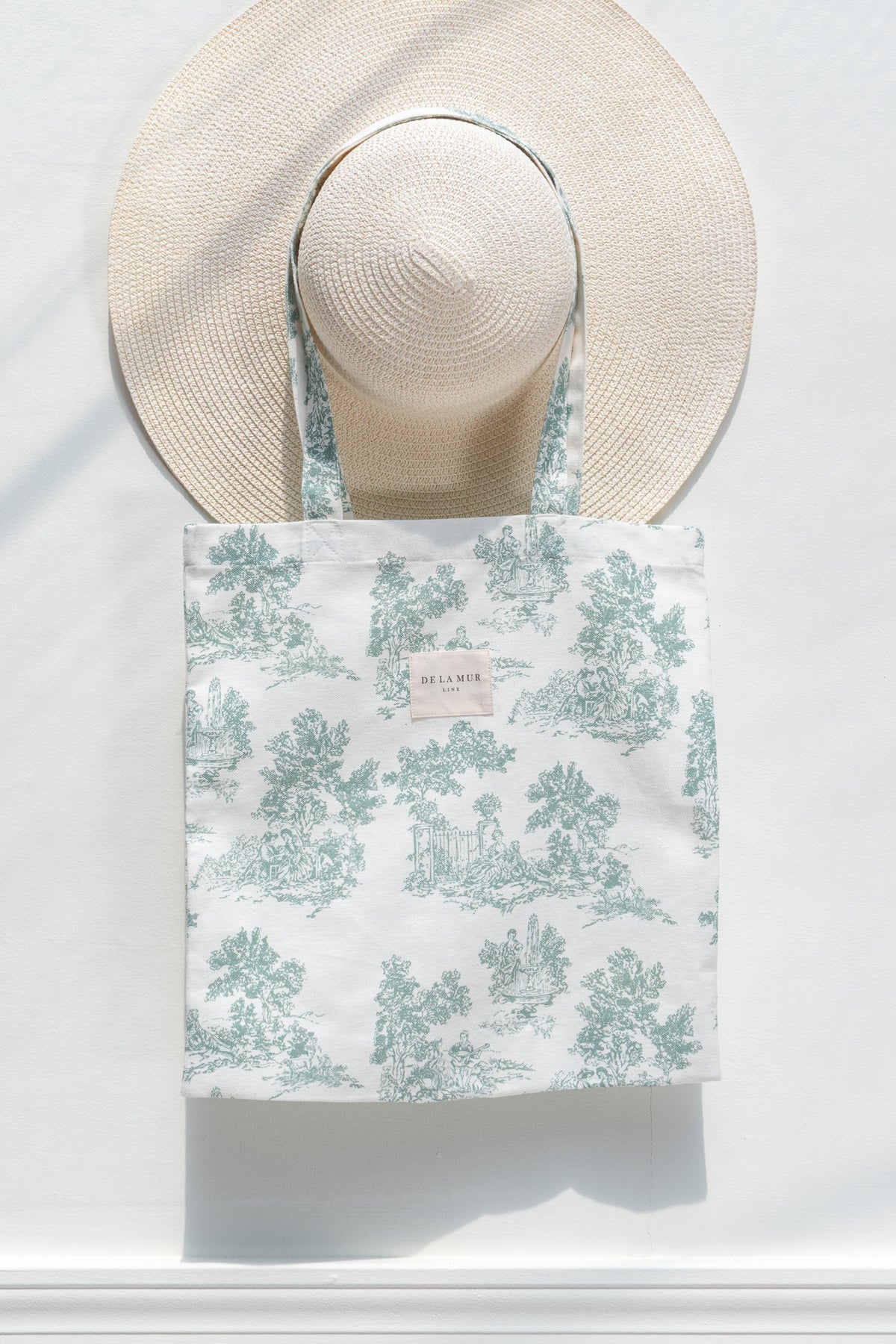 french girl style tote bag - cute floral toile 
