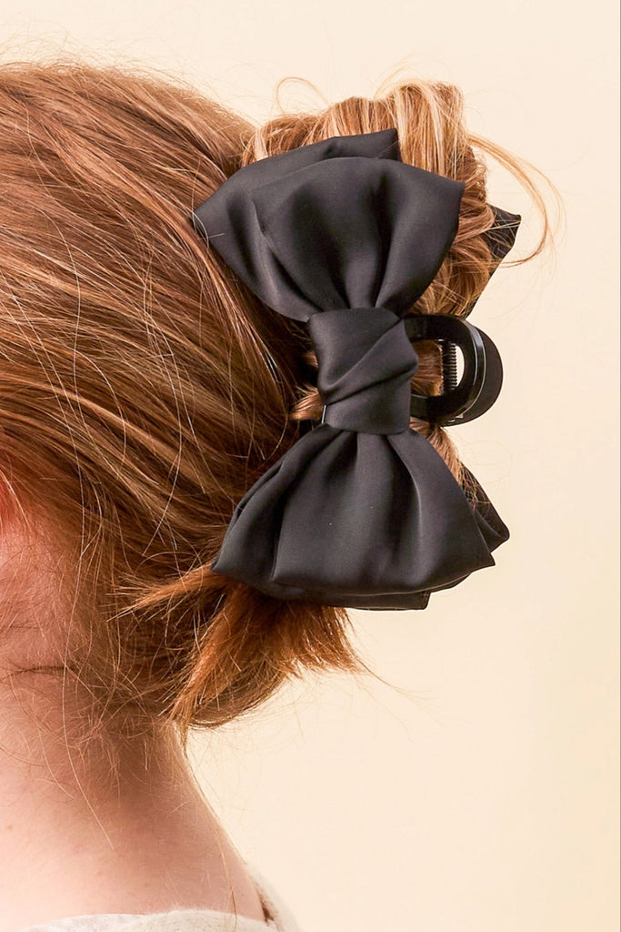 oversize bow claw clip for hair. french girl style. 