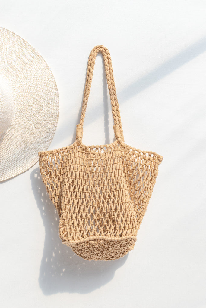 french woven tote for farmer's market. 