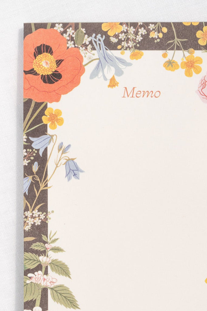 gifts for francofiles - a pretty memo notepad with floral margin. amantine. 