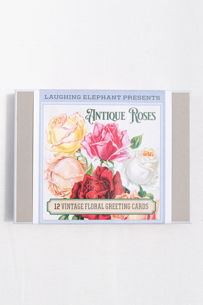 set of large vintage greeting cards with roses. great gift idea for francophiles. 