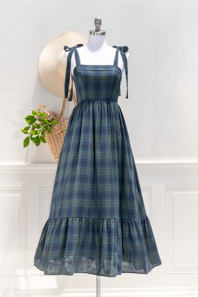 french girl plaid dress