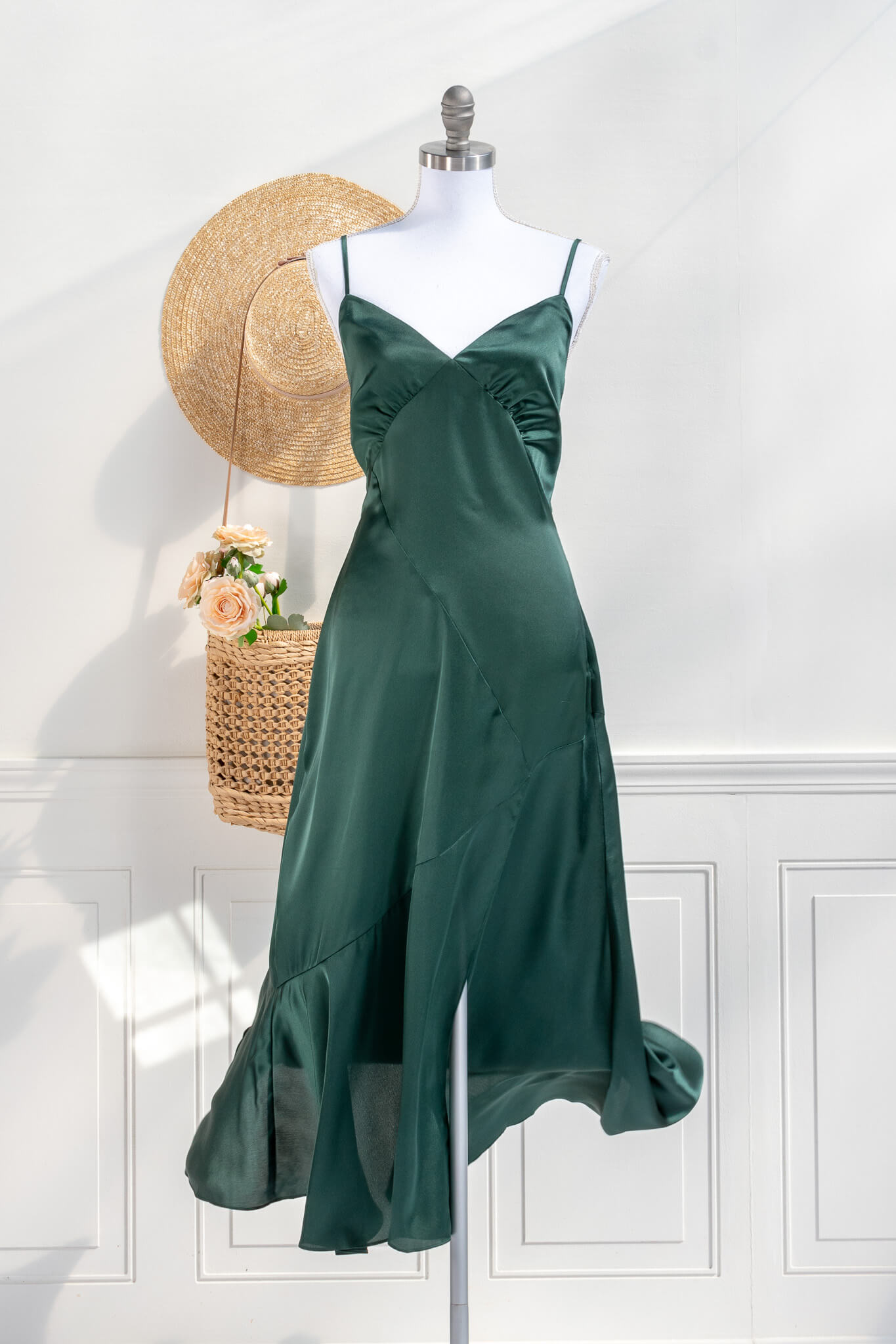 satin dark green dress Wedding Guest Dresses Burgundy:Burgundy The Scarlett Midi Nap festival essentials Colour The criss